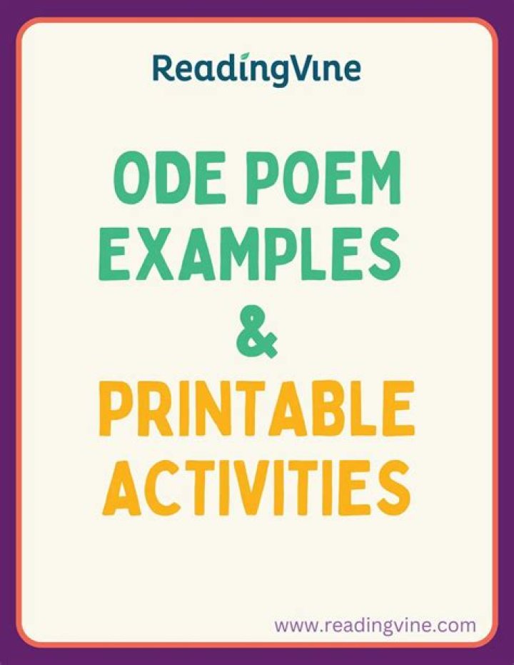 Do odes rhyme?