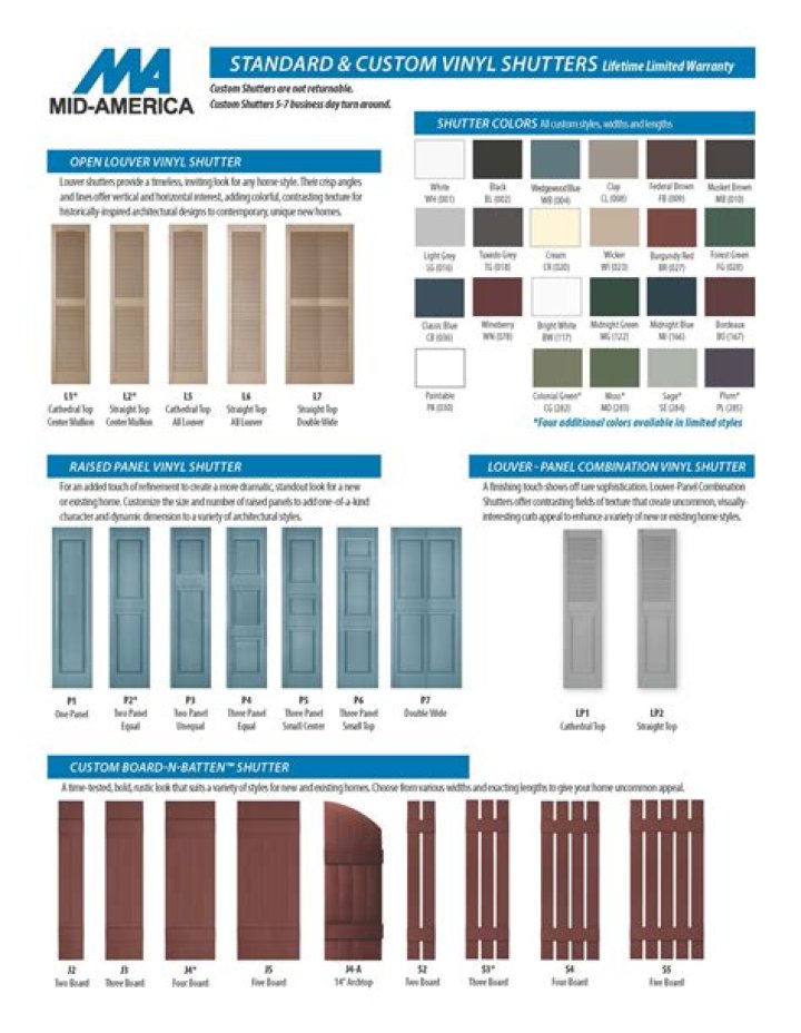 How do I install Mid America shutters?
