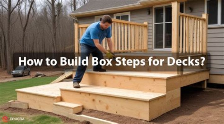 How do you attach box steps to a deck?