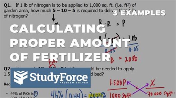 How do you calculate fertilizer rate?