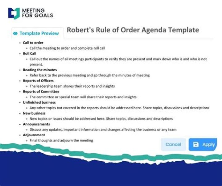How do you call a meeting to order Robert's Rules?