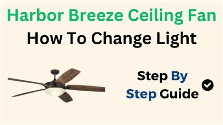 How do you change a lightbulb on a harbor breeze fan?