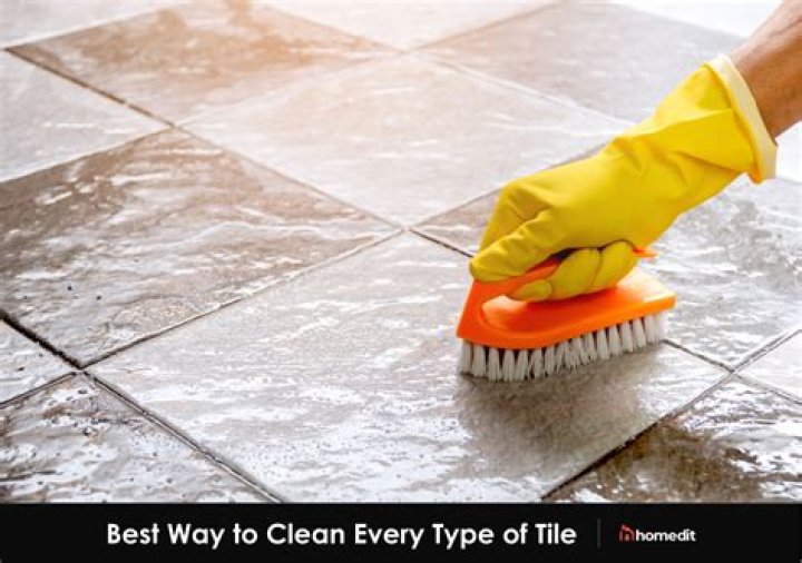 How do you clean polished porcelain tiles?