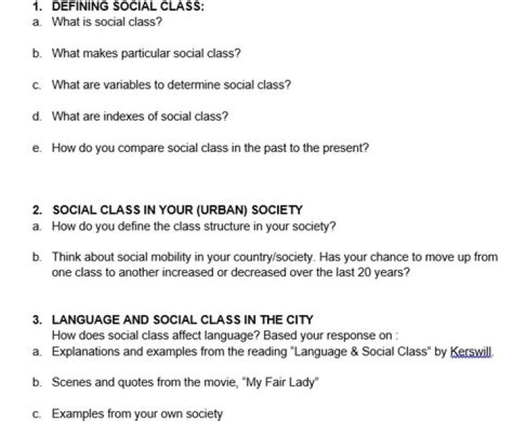 How do you determine social class?
