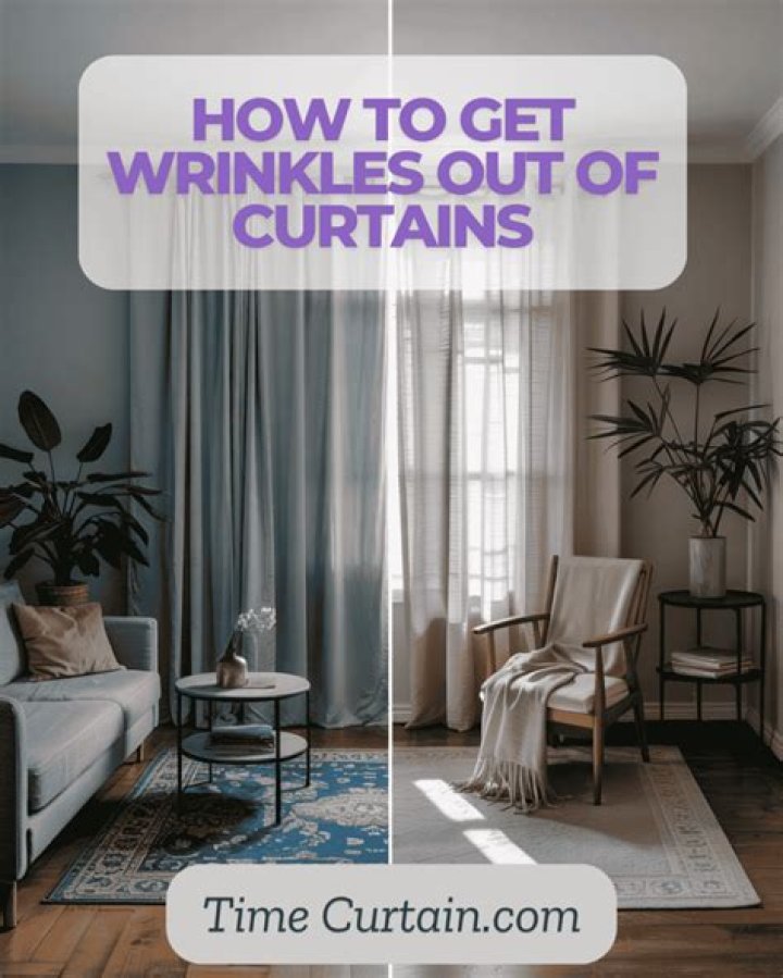 How do you get wrinkles out of Pottery Barn curtains?