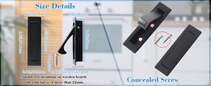 How do you install a pocket door pull handle?