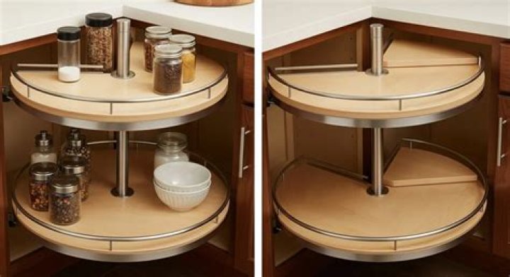 How do you put together Lazy Susan cabinets?