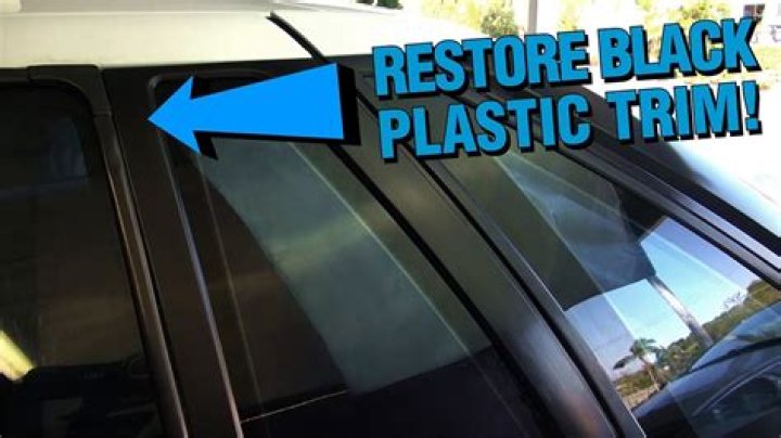 How do you restore black plastic trim on a car?