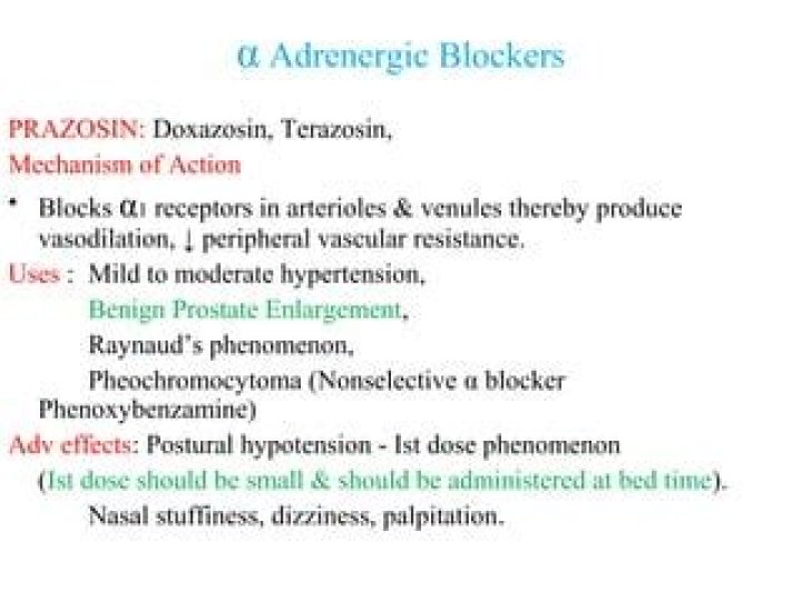 Is terazosin a vasodilator?