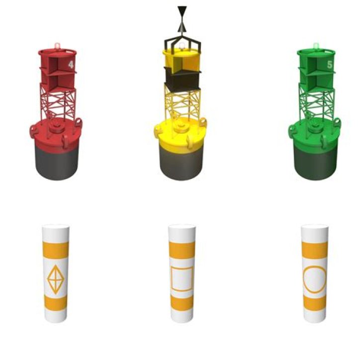 What Colour is a control buoy?