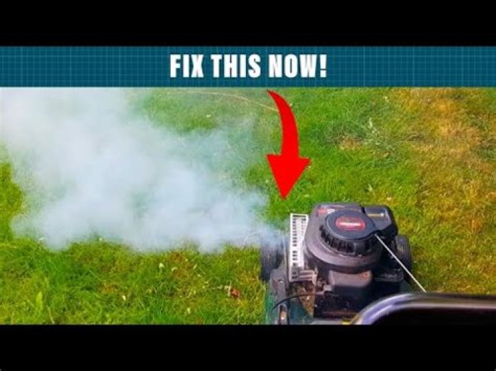 What does it mean when white smoke comes out of lawn mower?