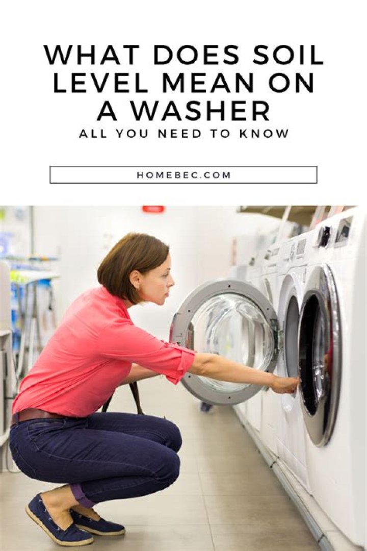 What does soil level mean on Whirlpool washing machine?