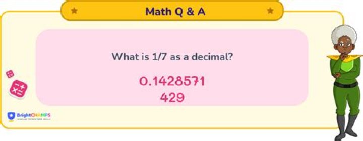 What is 3 over 7 as a decimal?
