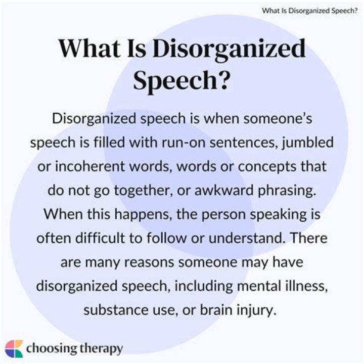 What is disorganized speech in schizophrenia?
