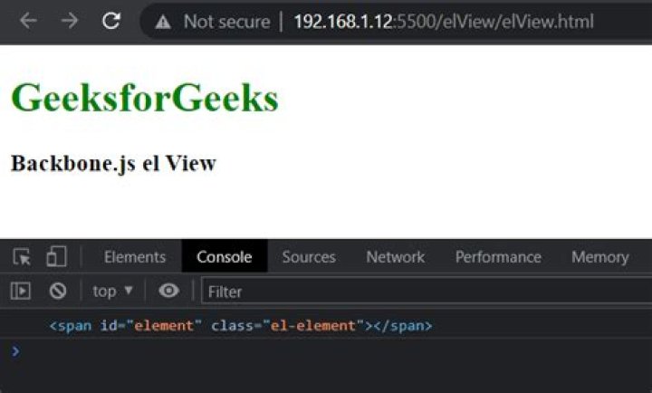 What is El property of backbone JS view?