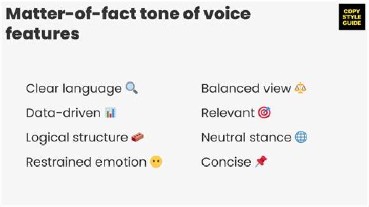 What is matter of fact tone?