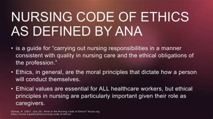 What is the code of ethics for nurses in Australia?
