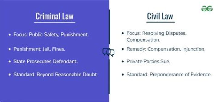 What is the difference between criminal and civil court?