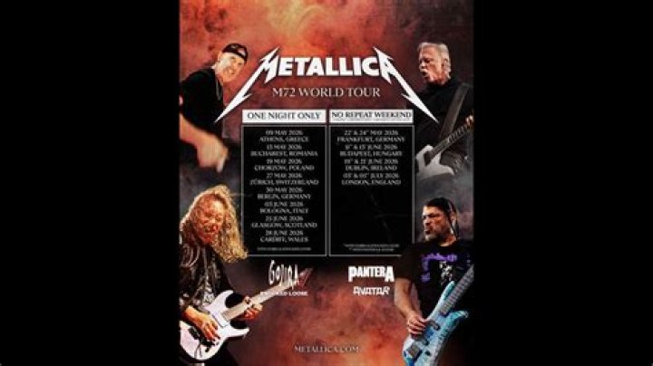 What songs will Metallica play on tour?