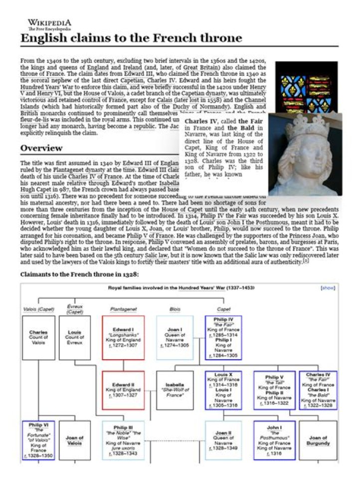 What was Henry V claim to French throne?