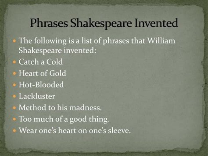 What words and phrases did Shakespeare invent?